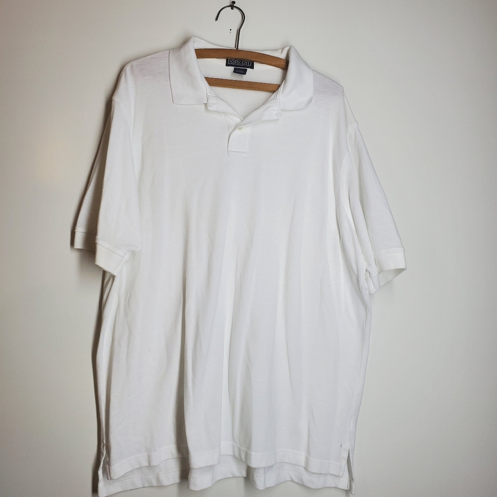 Land's End White Men's Polo.  Size XL